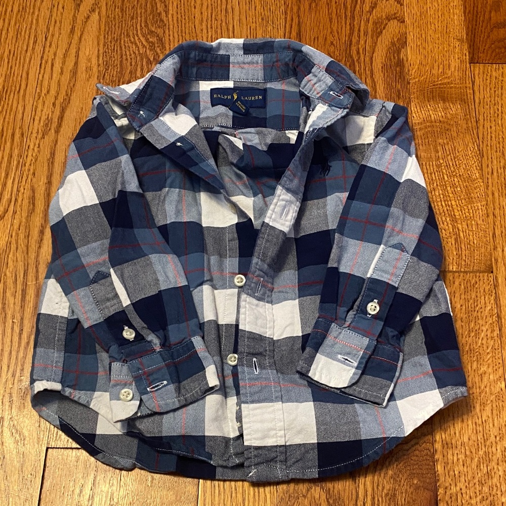 Polo by Ralph Lauren Kids Navy and White Checkered Shirt